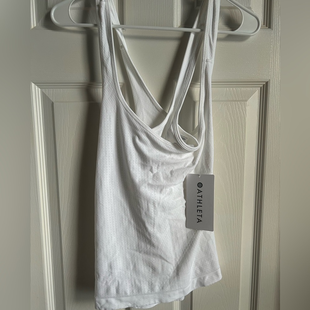 Athleta White In Motion Seamless Criss Cross Tank